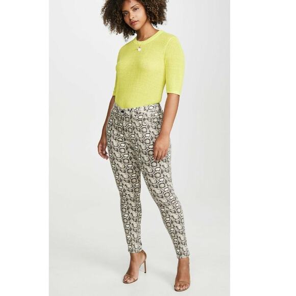 NWT $169 Good American Good Legs High Rise Snake Print Jeans - Picture 1 of 8